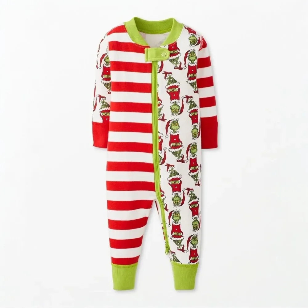 Hanna Andersson Dr. Seuss Grinch 2-Way Zip Sleeper 18-24M Organic Cotton